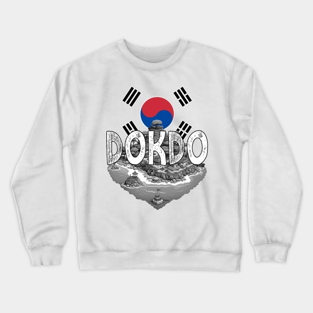 Dokdo The Beautiful Island Of South Korea Crewneck Sweatshirt by Pharaoh Shop